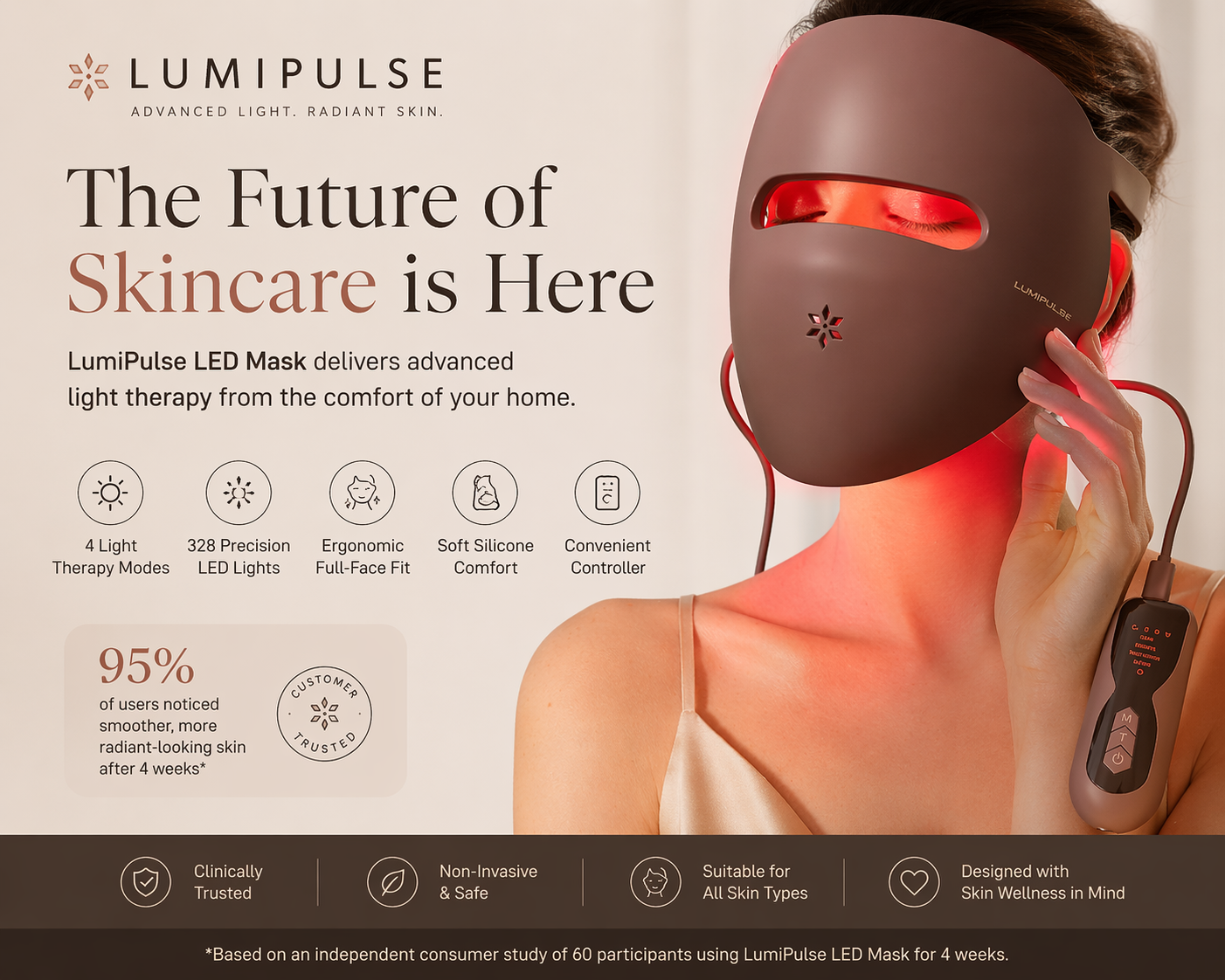 LumiPulse™ LED Face Mask for Clear, Youthful Skin