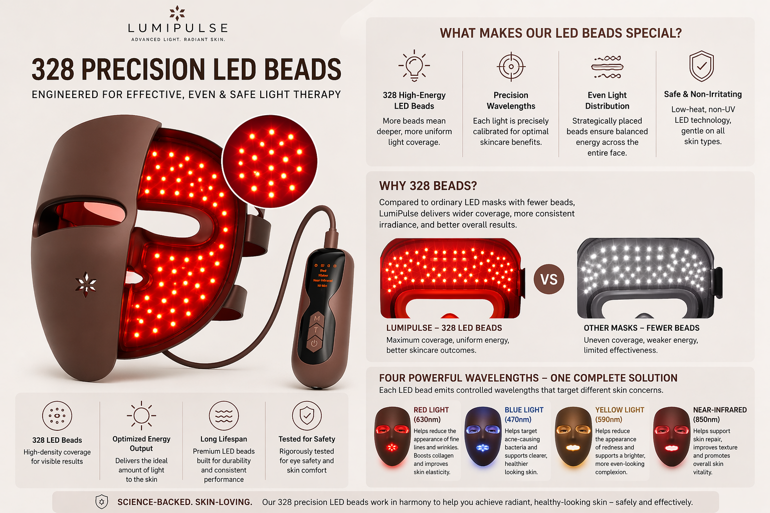 LumiPulse™ LED Face Mask for Clear, Youthful Skin