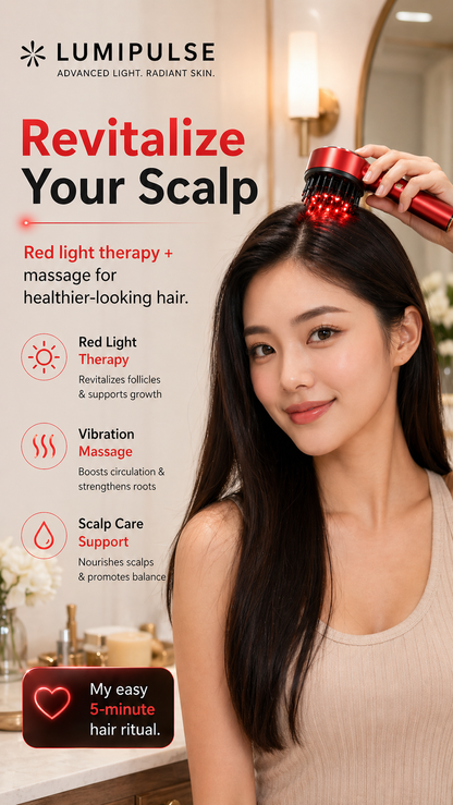Lumipulse™ Red Light Scalp Therapy Comb for Healthier, Stronger Hair