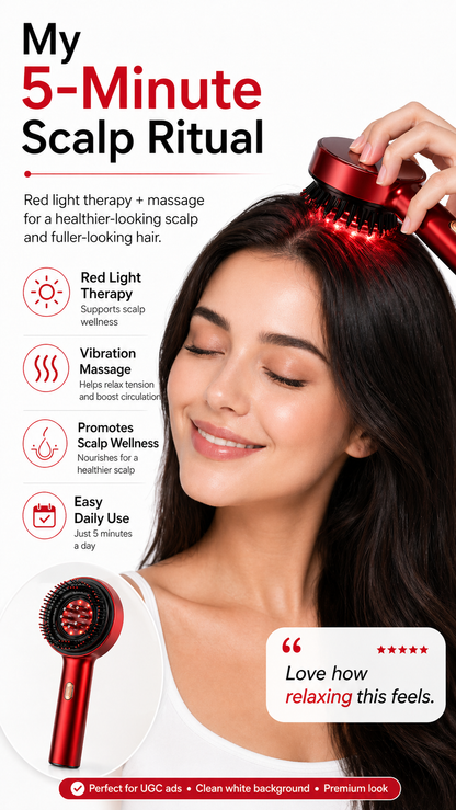 Lumipulse™ Red Light Scalp Therapy Comb for Healthier, Stronger Hair