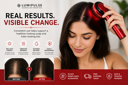 Lumipulse™ Red Light Scalp Therapy Comb for Healthier, Stronger Hair